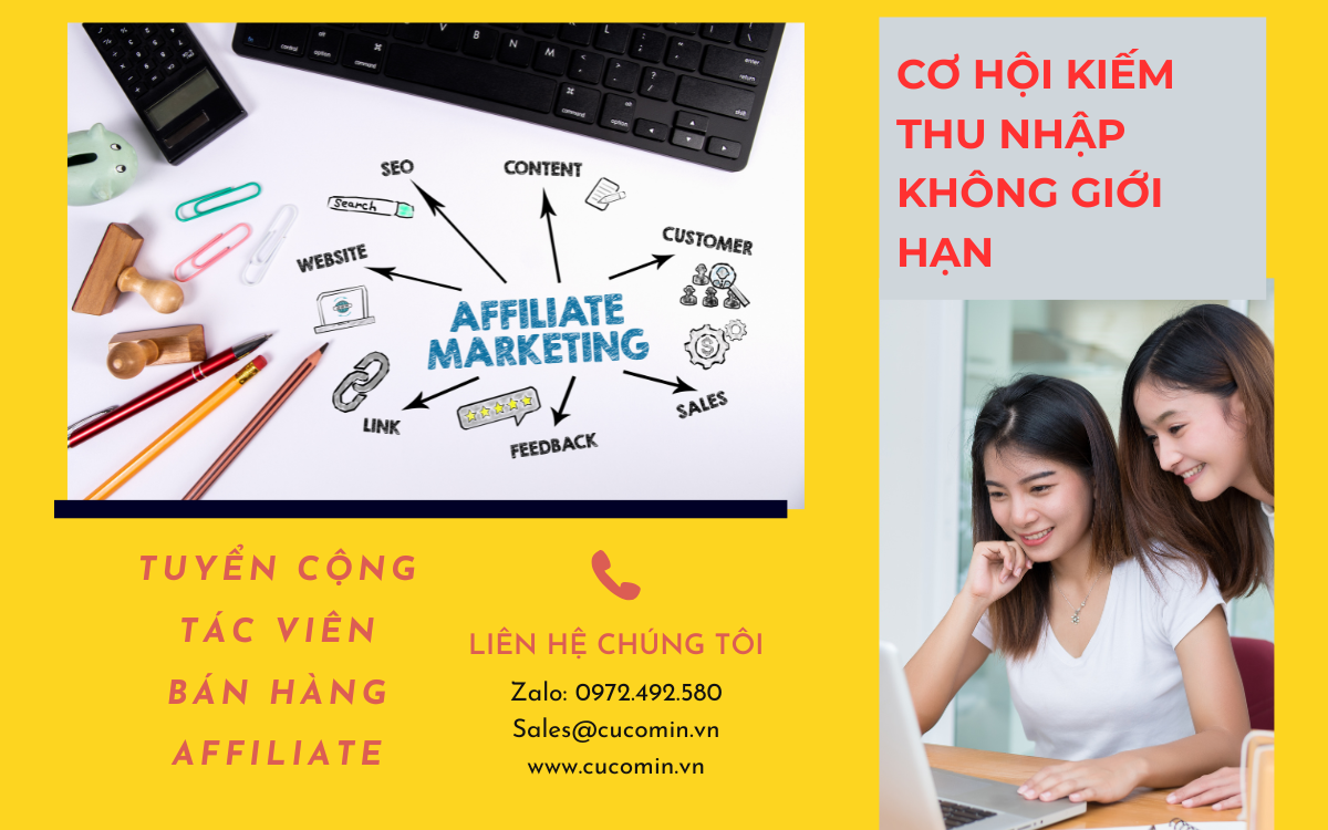 Cucomin Việt Nam tuyển cộng tác viên bán hàng Affiliate  💼💰