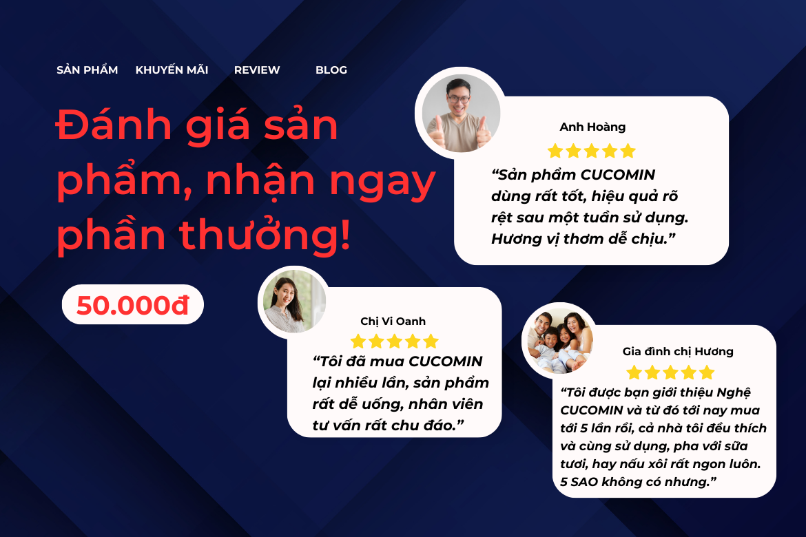 Đánh giá sản phẩm nhận ngay tiền thưởng tại Cucomin Việt Nam